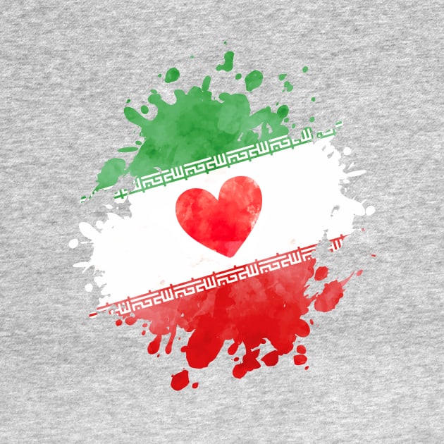 Iran Flag Heart Love Persian by thepersianshop